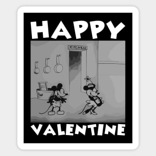 Steamboat Willie. Happy Valentine - 2 Magnet